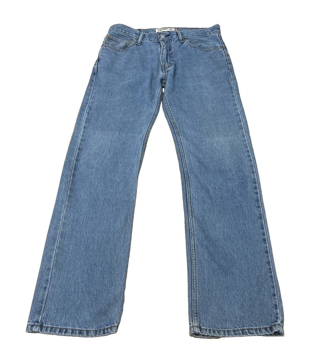 Levi's Y2K 505 Straight Fit Jeans Size 33x34 Blue Denim Cotton Medium Wash